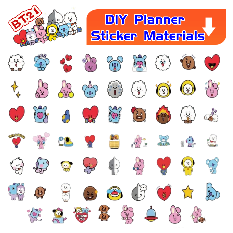 Origami Paper Set - BT21 koya RJ tata Shooky Mang