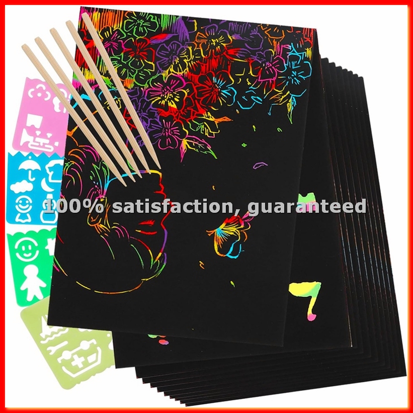 Art Craft Game - Scratch Paper Art Set, Black Crafts