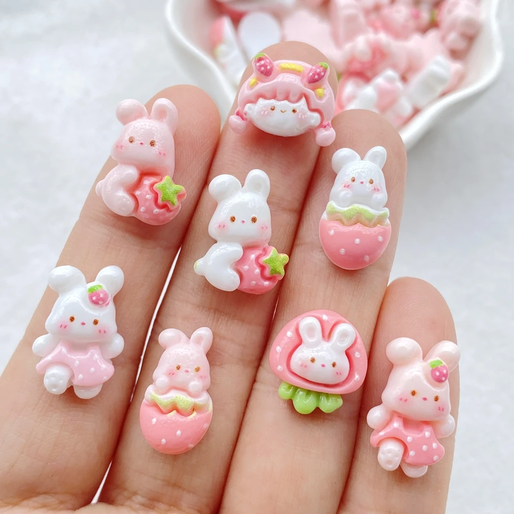 Art Craft Rabbit - 30pcs Resin Colorful Mini Cartoon Radish