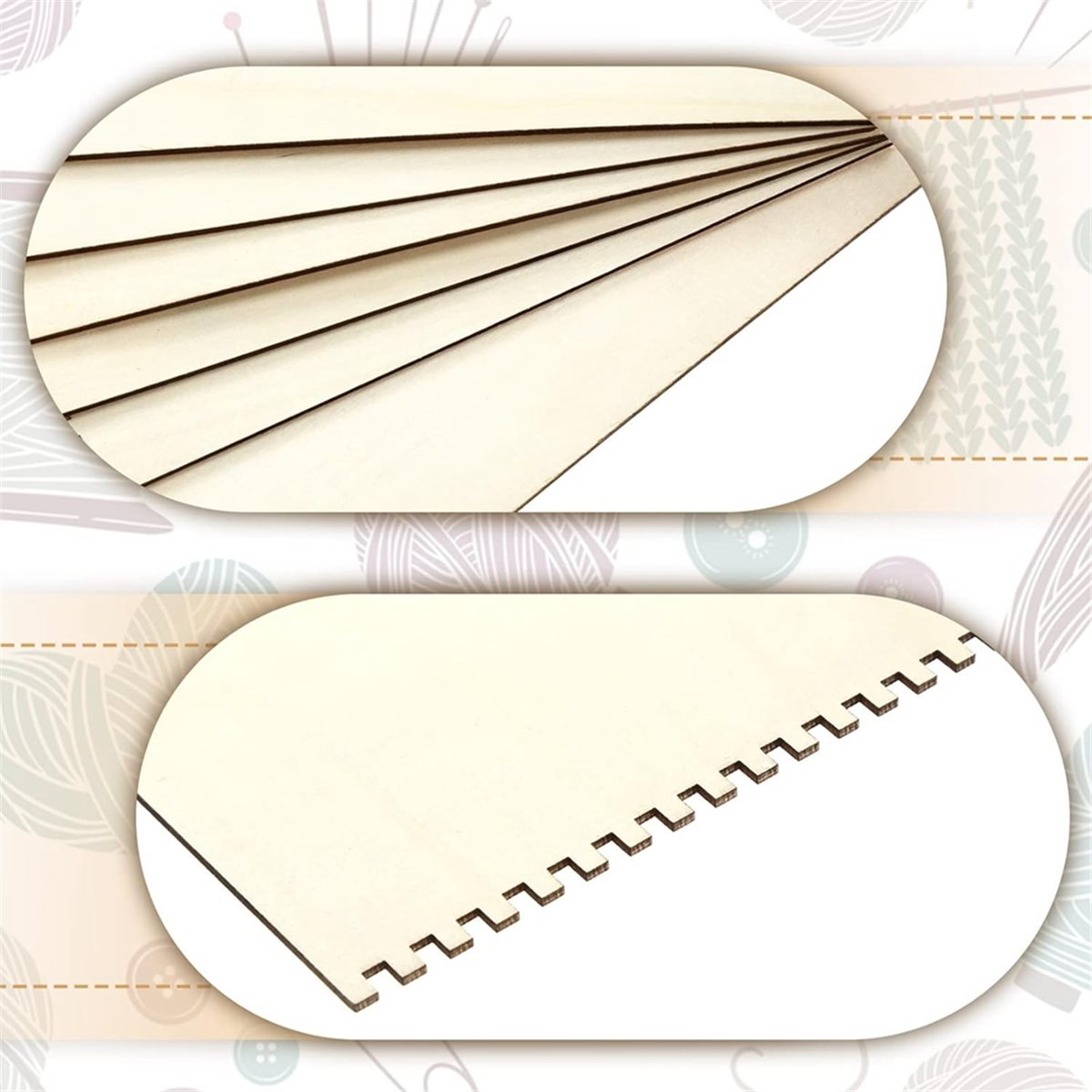 18 Pcs Beginners Wooden Notche - Art Craft Kids ulasan dan harga
