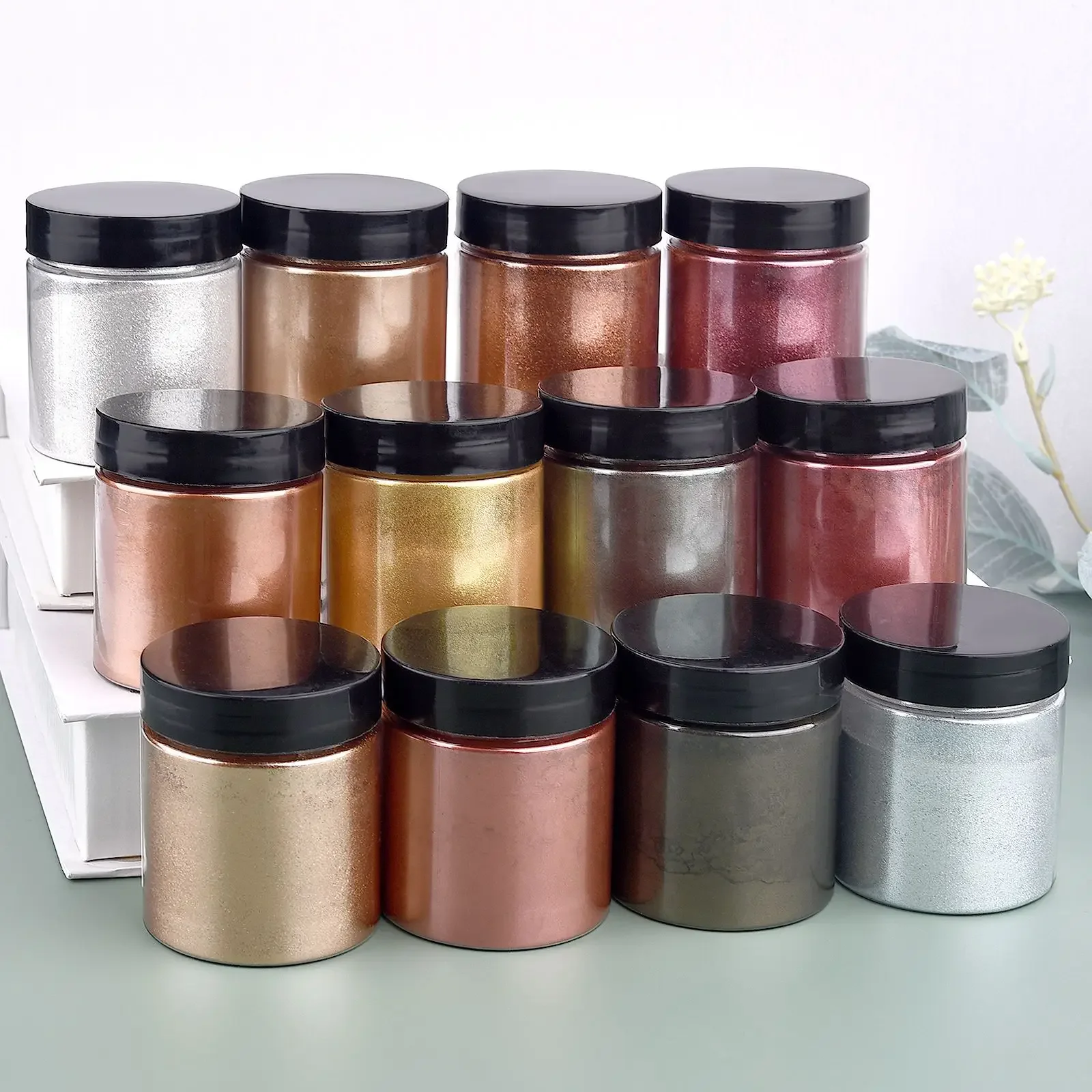 50g/Bottle Metallic Glitter Po - Resin Pigment Powder ulasan dan harga