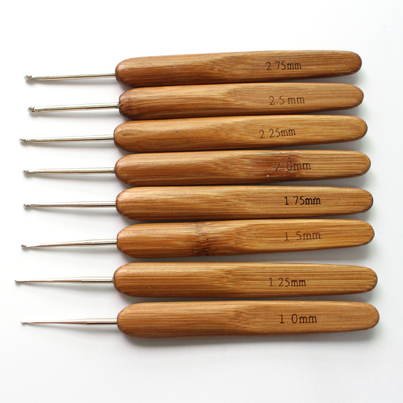 DIY Hand Knitting Craft Bamboo - Crochet Hook Set ulasan dan harga