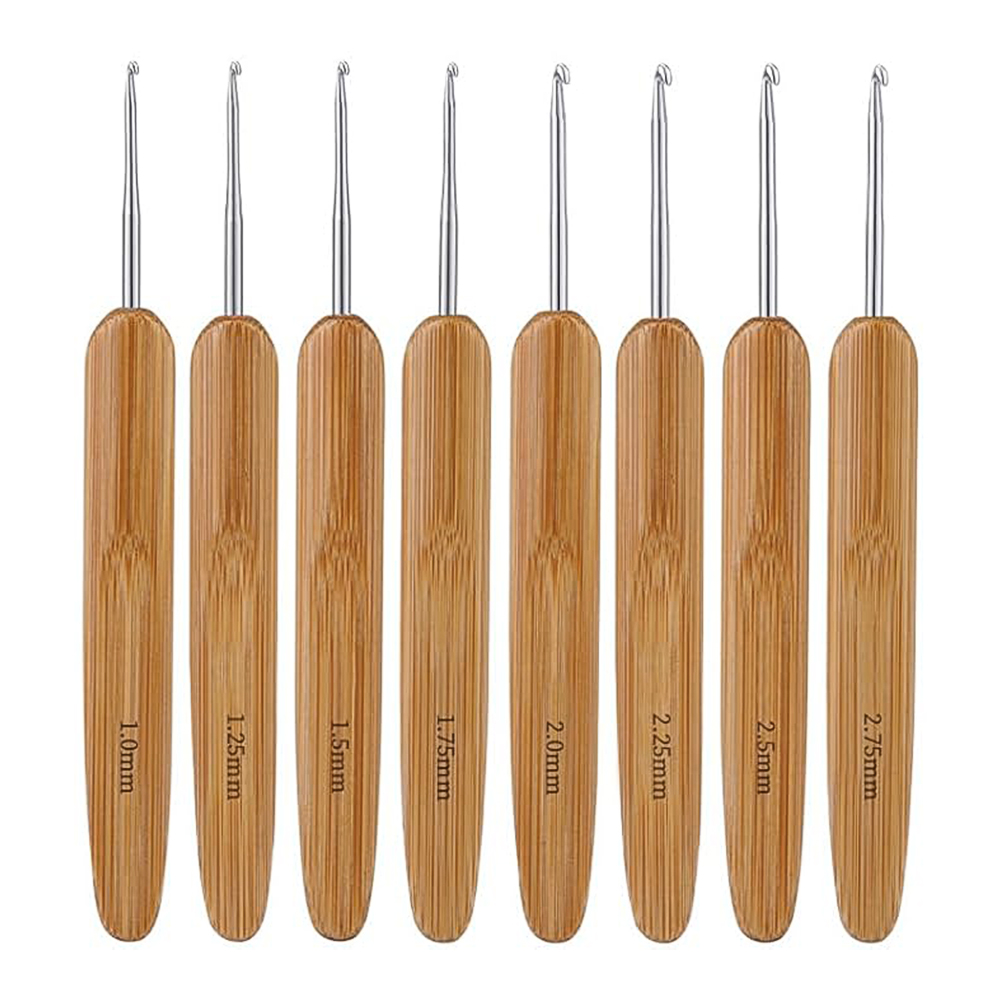 DIY Hand Knitting Craft Bamboo - Crochet Hook Set ulasan dan harga