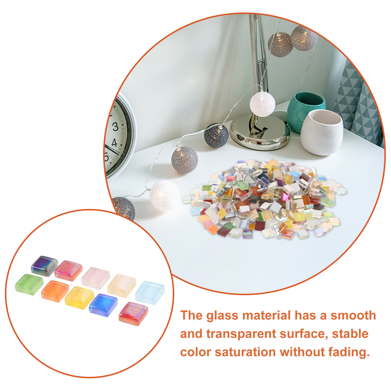 450Pcs Mosaic Glass Tiles Mate - Art Craft Kids ulasan dan harga