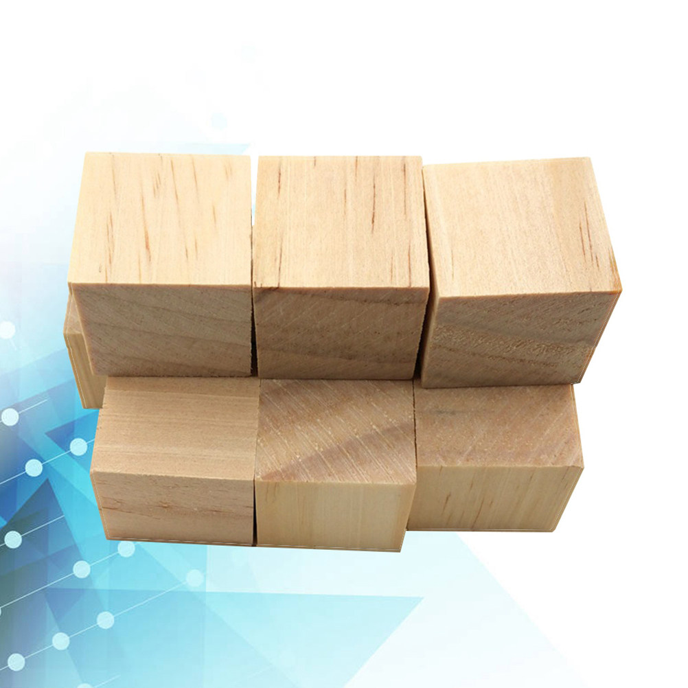 200Pcs Pine Wood Craft Cube Bl - Art Craft Game ulasan dan harga
