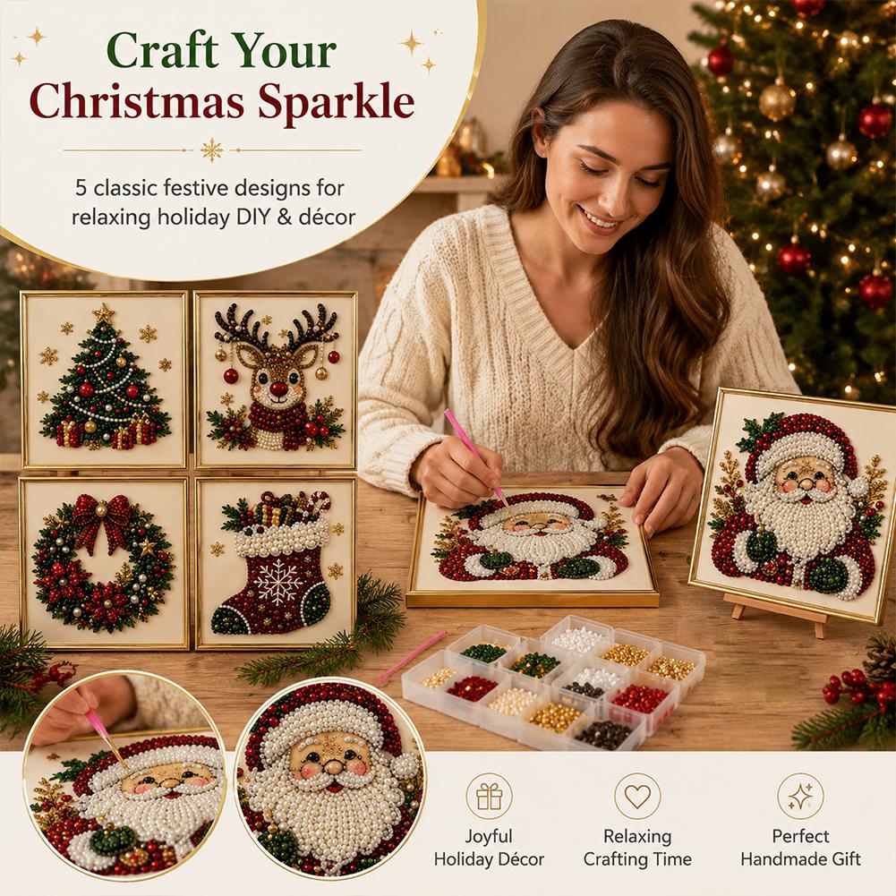 Christmas Santa Claus Pearl Ar - Art Craft Kids ulasan dan harga