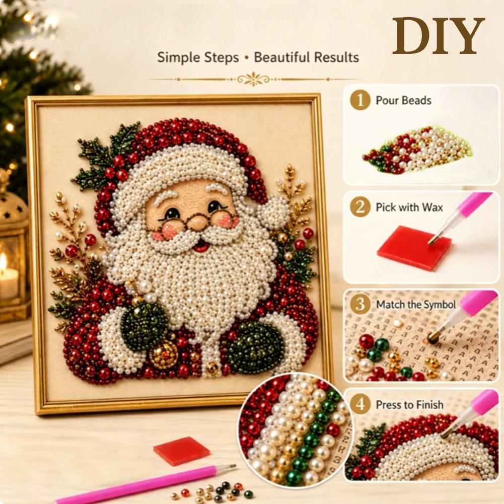 Christmas Santa Claus Pearl Ar - Art Craft Kids ulasan dan harga