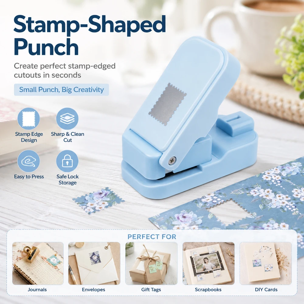 Postage Stamp Edge Paper Punch - Art Craft Material ulasan dan harga