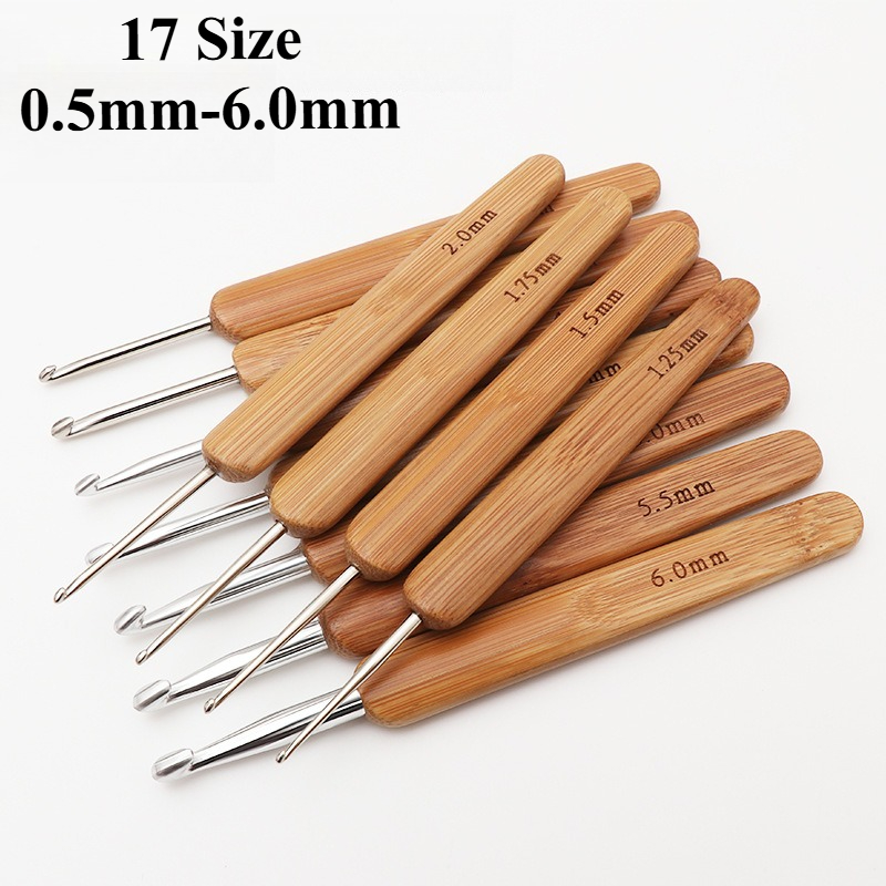1Pcs Bamboo Crochet Hooks Hand - Crochet Hook Set ulasan dan harga