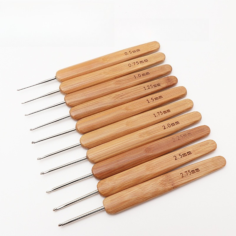 1Pcs Bamboo Crochet Hooks Hand - Crochet Hook Set ulasan dan harga