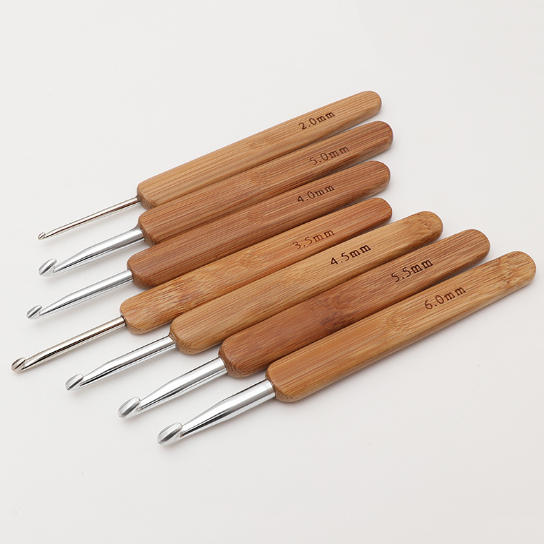 1Pcs Bamboo Crochet Hooks Hand - Crochet Hook Set ulasan dan harga