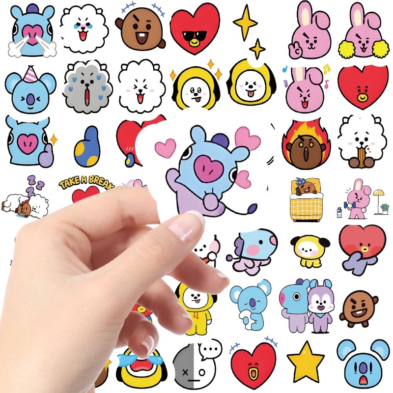 BT21 koya RJ tata Shooky Mang  - Origami Paper Set ulasan dan harga