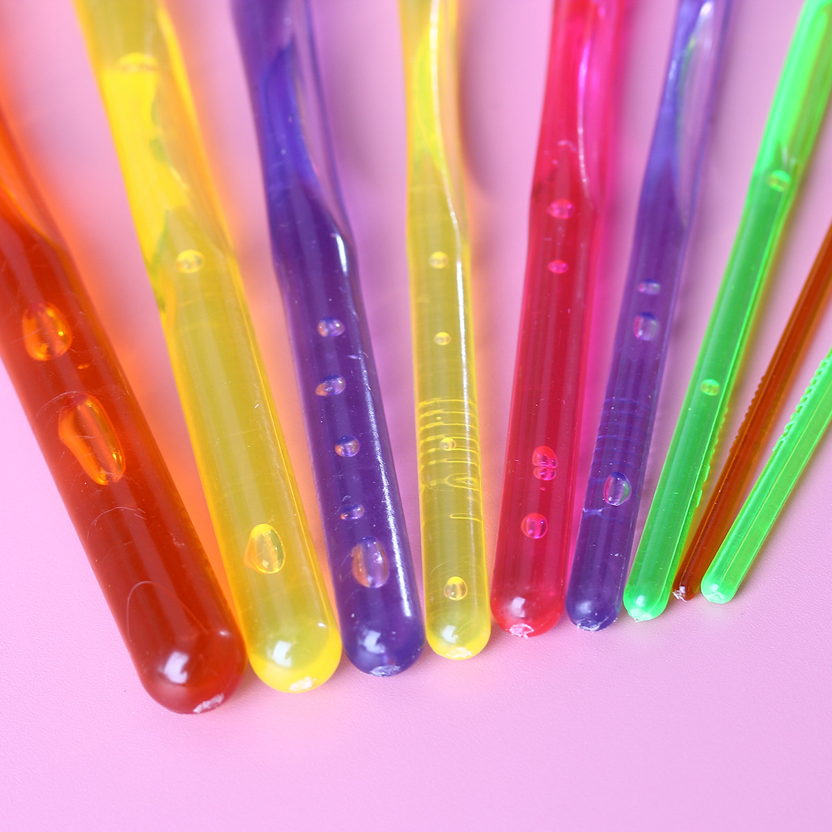 9Pcs Colorful Crochet Hooks Pl - Crochet Hook Set ulasan dan harga