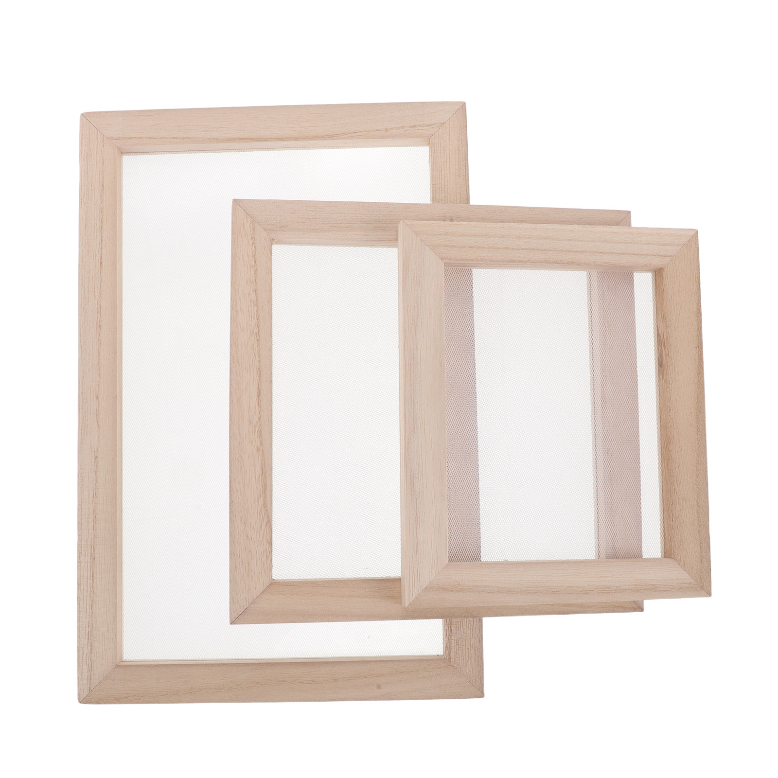3Pcs Wooden Papermaking Frame  - Art Craft In Paper ulasan dan harga