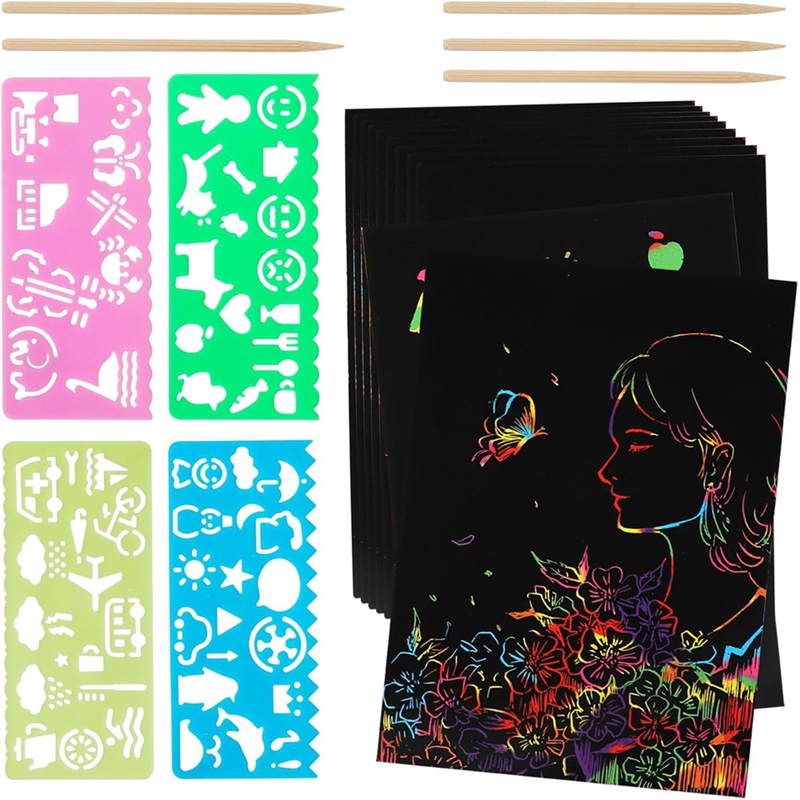 Scratch Paper Art Set, Black C - Art Craft Game ulasan dan harga