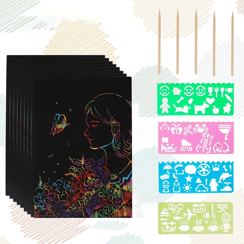 Scratch Paper Art Set, Black C - Art Craft Game ulasan dan harga