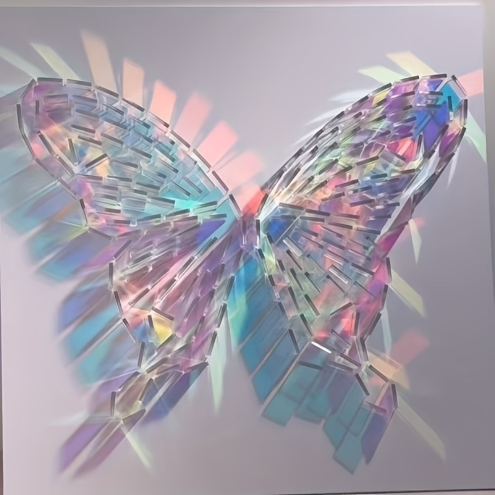 Iridescent Acrylic Mirror Tile - Art Craft Material ulasan dan harga