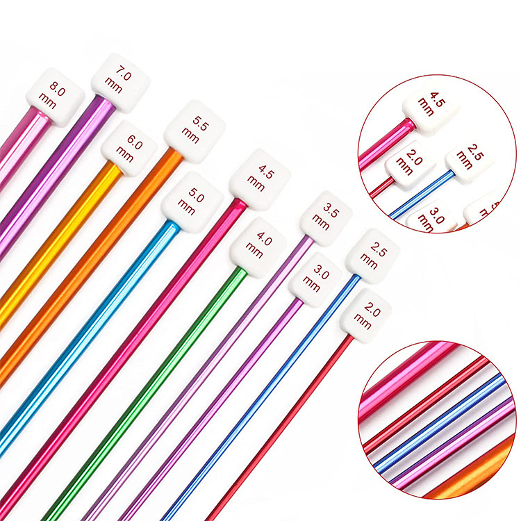 11Pcs/pack Colorful Iron 27cm  - Crochet Hook Set ulasan dan harga
