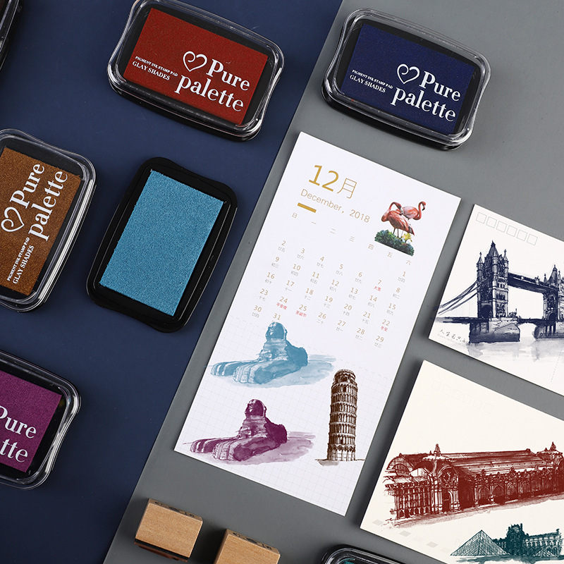 12 Colors Large Size Vintage I - Stamping Ink Pad ulasan dan harga