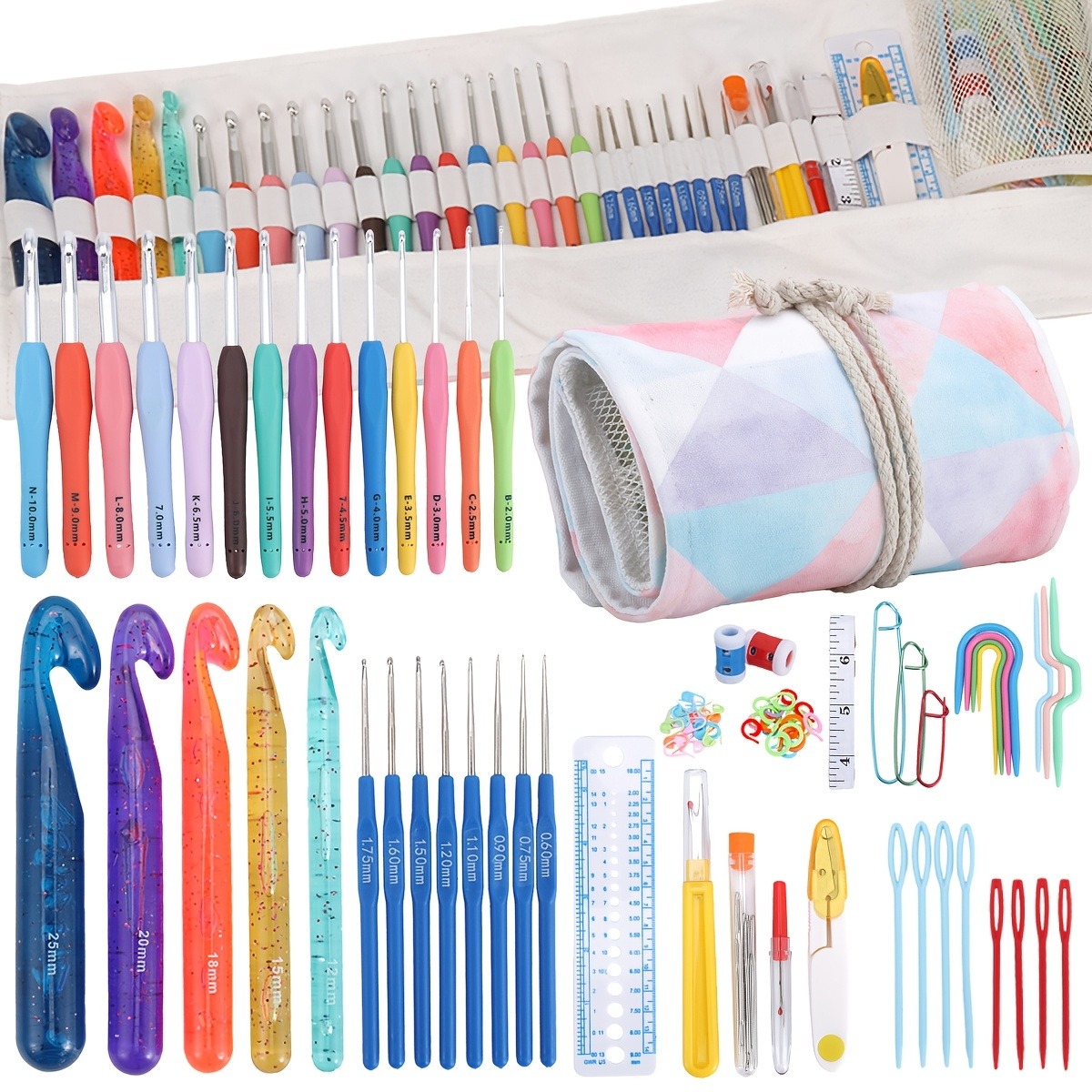 118pcs Crochet Hooks Sets, Erg - Crochet Hook Set ulasan dan harga