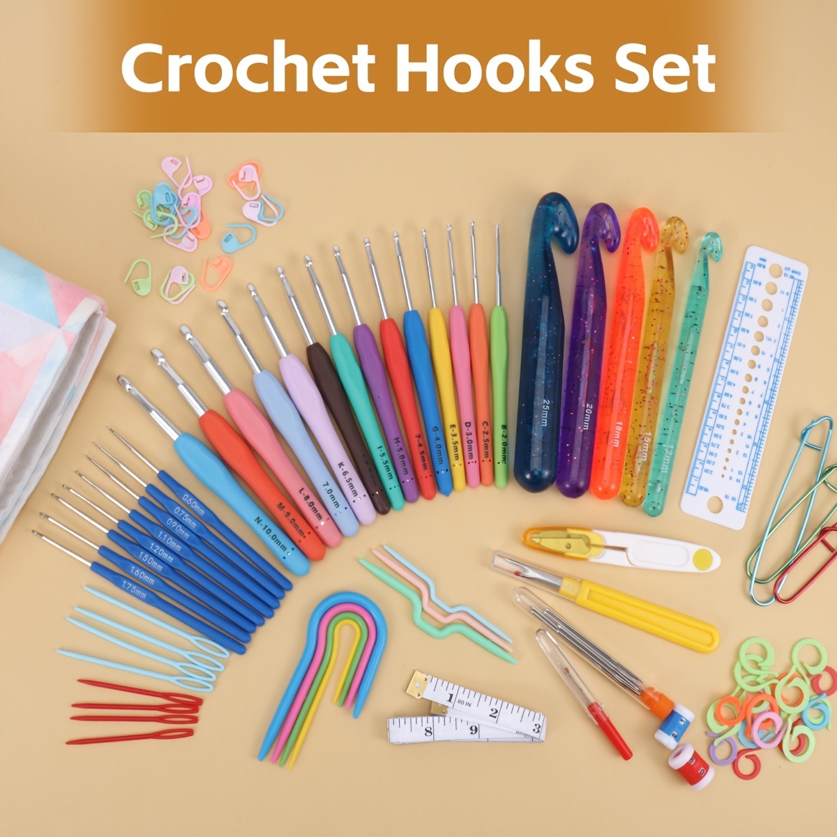 118pcs Crochet Hooks Sets, Erg - Crochet Hook Set ulasan dan harga
