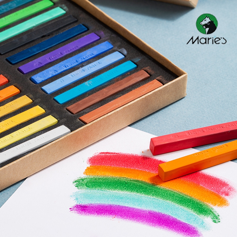 12/24/36/48 Color Maries Squar - Chalk Pastel Set ulasan dan harga