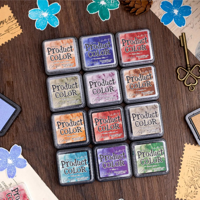 6pcs/boxed Colorful Ink Pads S - Stamping Ink Pad ulasan dan harga