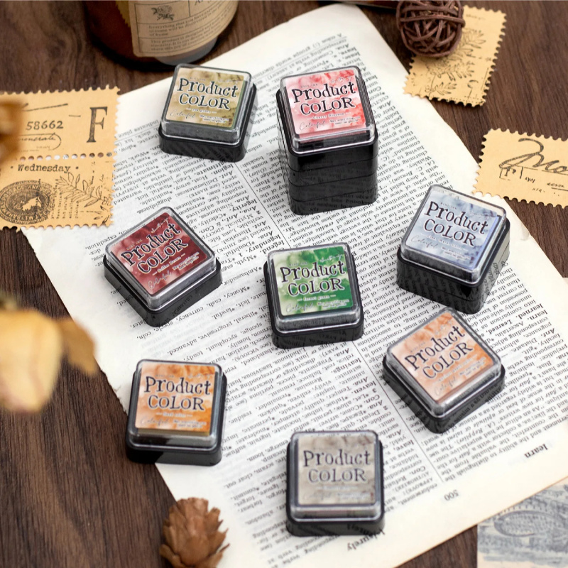 6pcs/boxed Colorful Ink Pads S - Stamping Ink Pad ulasan dan harga