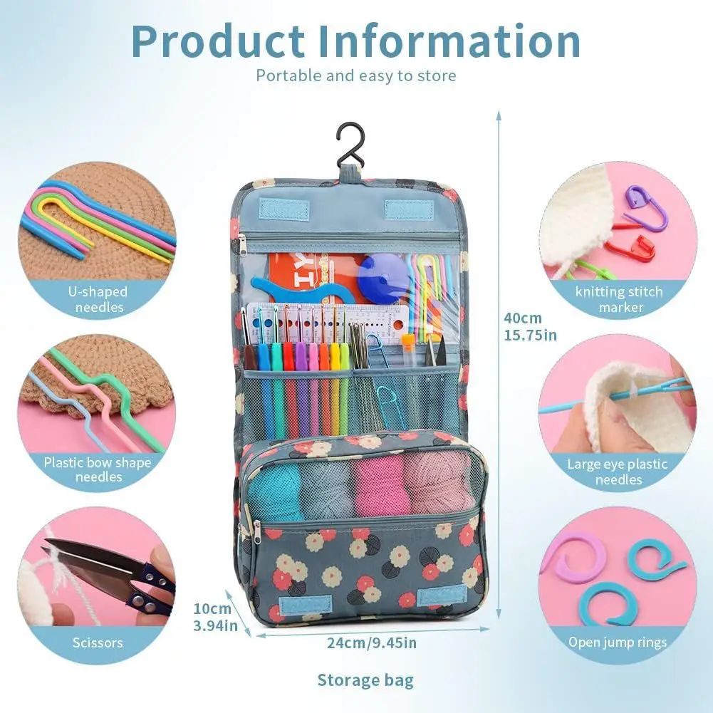 Knitting Crochet Hook Set Home - Crochet Hook Set ulasan dan harga