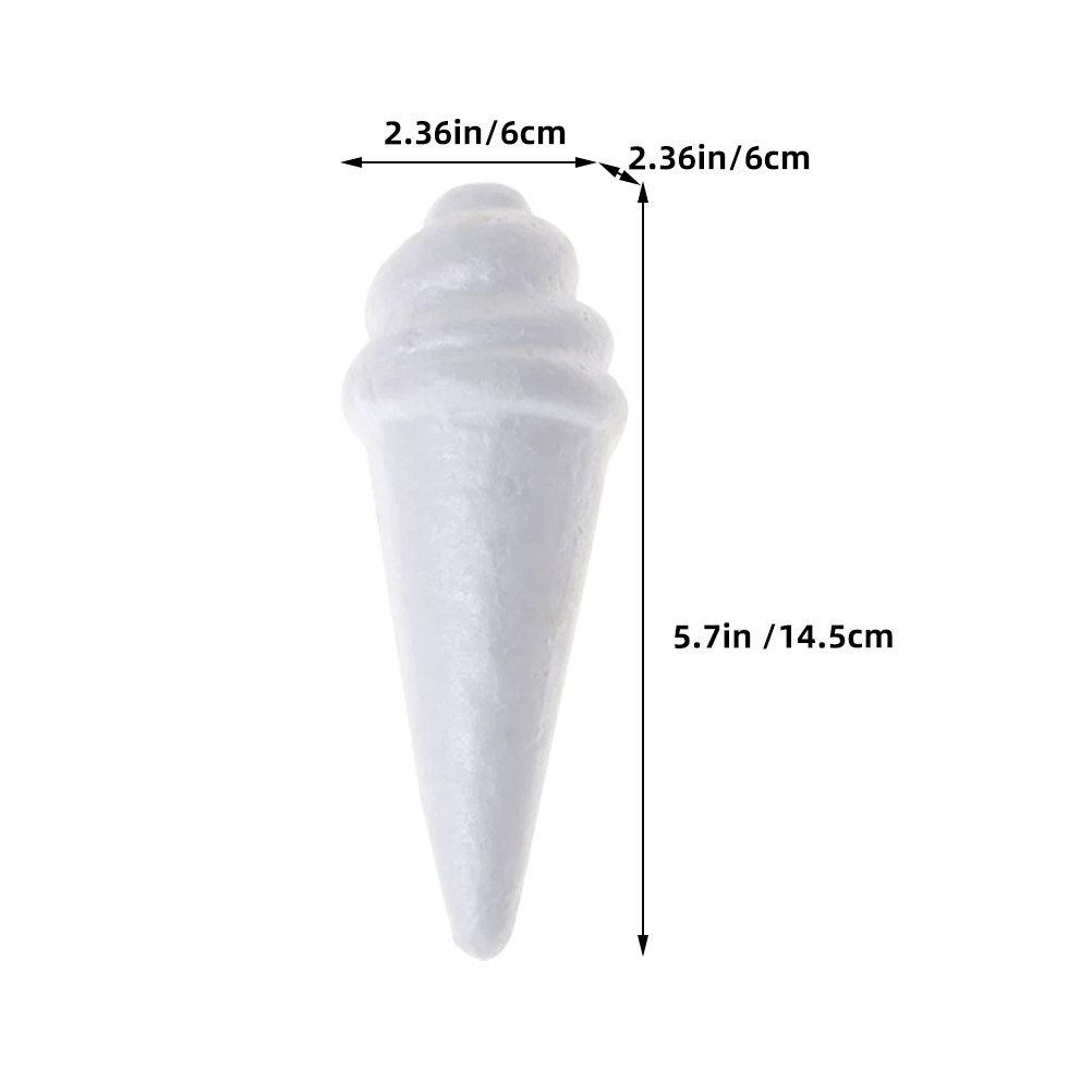 8Pcs Unfinished Ice Cream Foam - Art Craft Kids ulasan dan harga