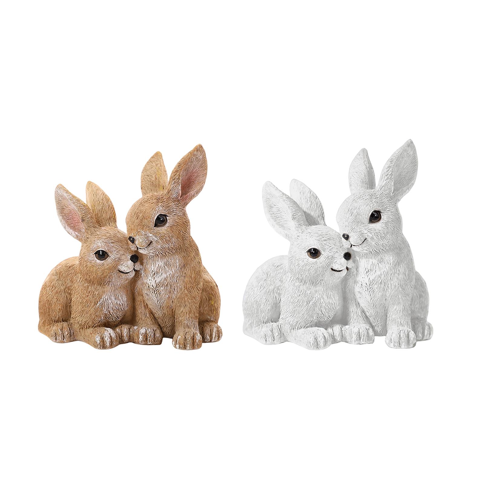 Rabbit Statue Easter Decoratio - Art Craft Rabbit ulasan dan harga