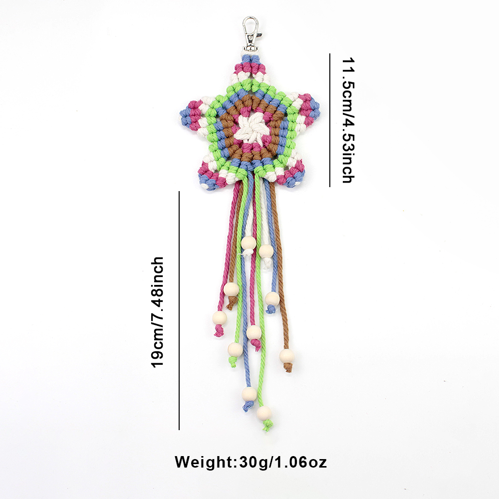 Boho Pentagram Tassel Pendant  - Art Craft Material ulasan dan harga