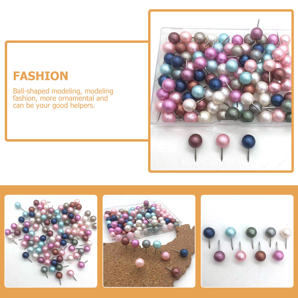 100Pcs Ball-Shaped Head Thumb  - Art Craft Board ulasan dan harga