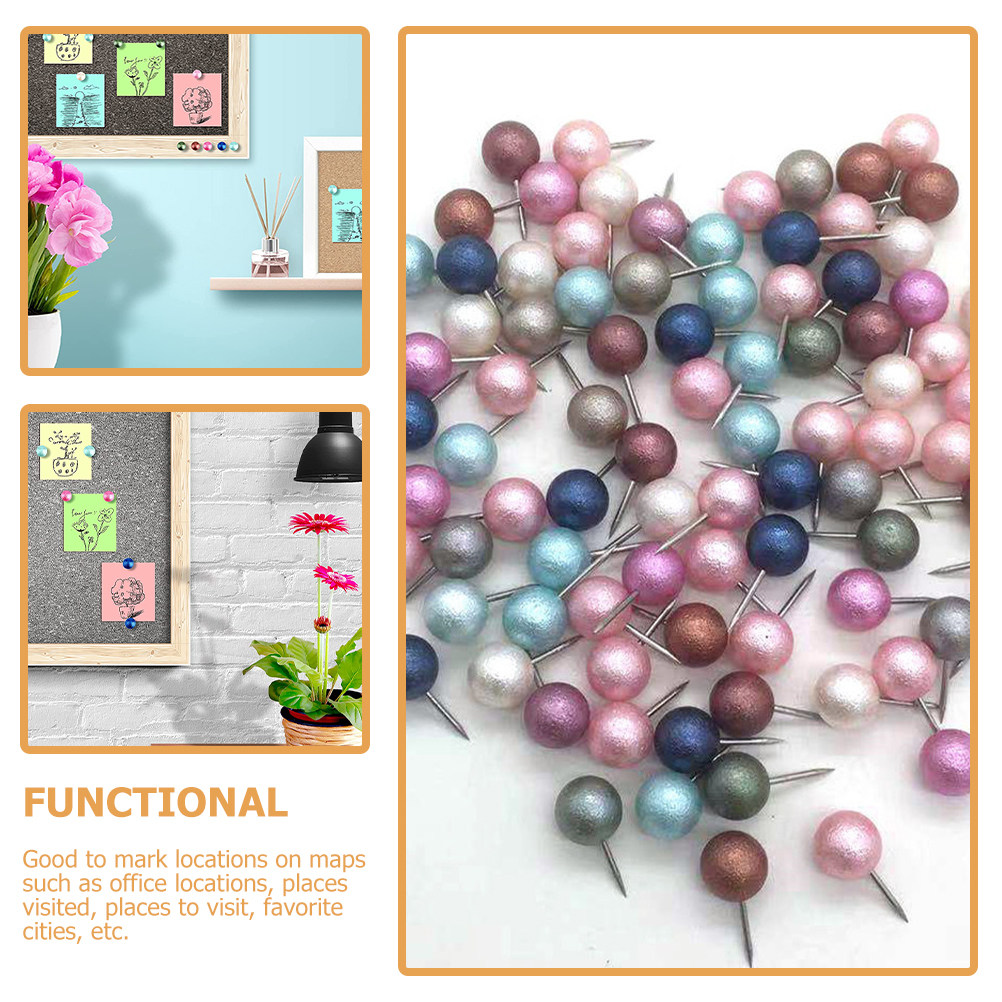 100Pcs Ball-Shaped Head Thumb  - Art Craft Board ulasan dan harga
