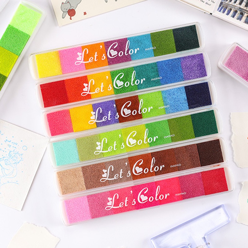 Cute Mix Color Inkpad for Scho - Stamping Ink Pad ulasan dan harga