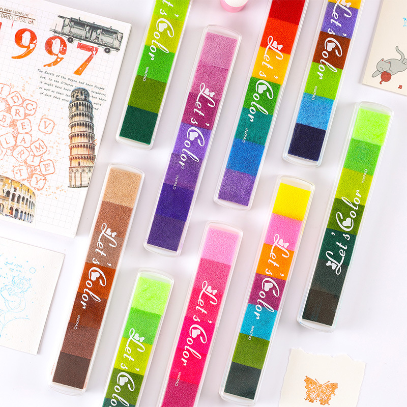 Cute Mix Color Inkpad for Scho - Stamping Ink Pad ulasan dan harga