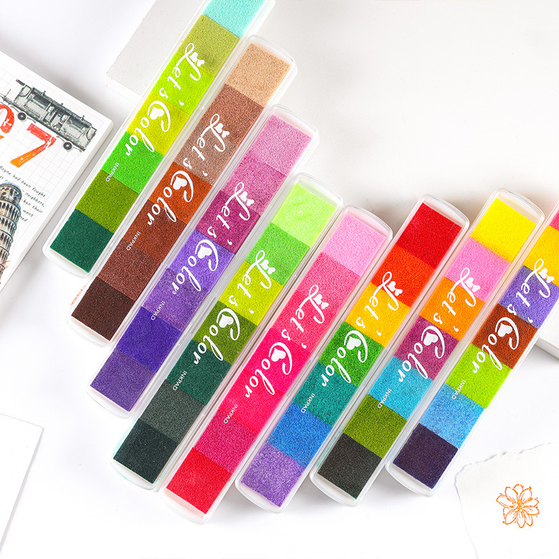 Cute Mix Color Inkpad for Scho - Stamping Ink Pad ulasan dan harga