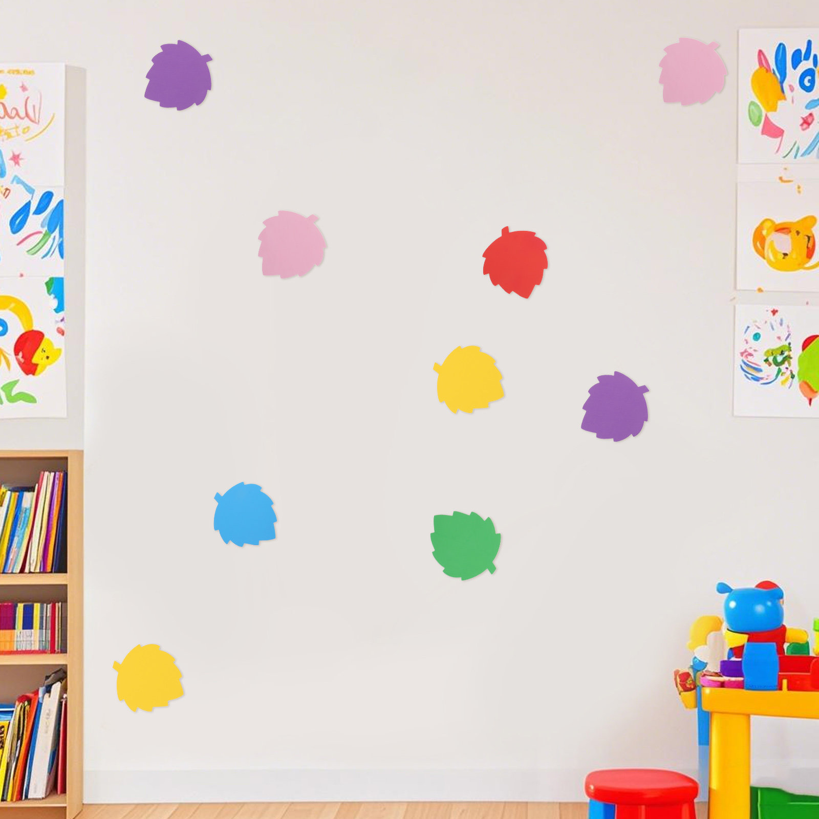 72Pcs Colorful Foam Leaf Shape - Art Craft Kids ulasan dan harga