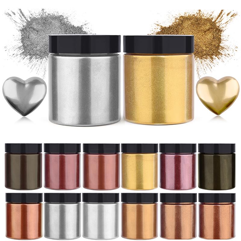 50g Shimmer Metallic Gold Silv - Resin Pigment Powder ulasan dan harga