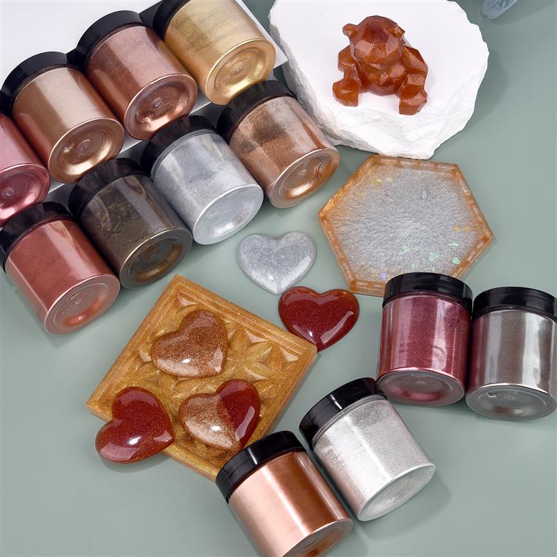 50g Shimmer Metallic Gold Silv - Resin Pigment Powder ulasan dan harga