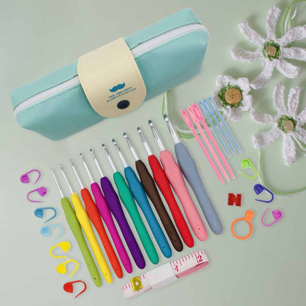 Crochet Hooks Set Yarn Knittin - Crochet Hook Set ulasan dan harga