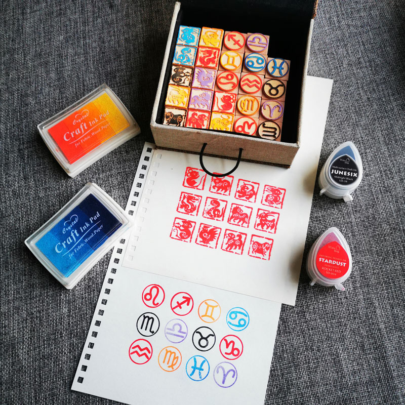 DIY Twelve Zodiac Seals Twelve - Stamping Ink Pad ulasan dan harga