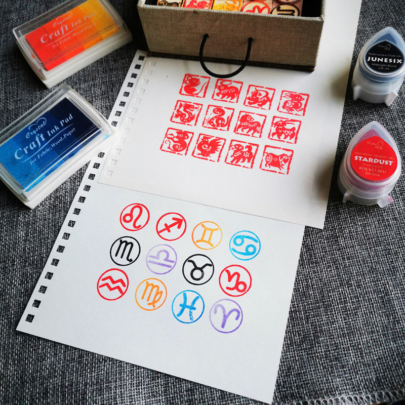 DIY Twelve Zodiac Seals Twelve - Stamping Ink Pad ulasan dan harga