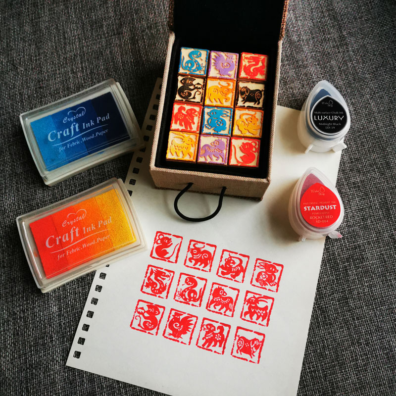 DIY Twelve Zodiac Seals Twelve - Stamping Ink Pad ulasan dan harga