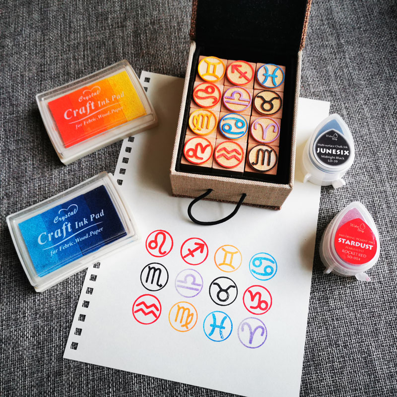 DIY Twelve Zodiac Seals Twelve - Stamping Ink Pad ulasan dan harga