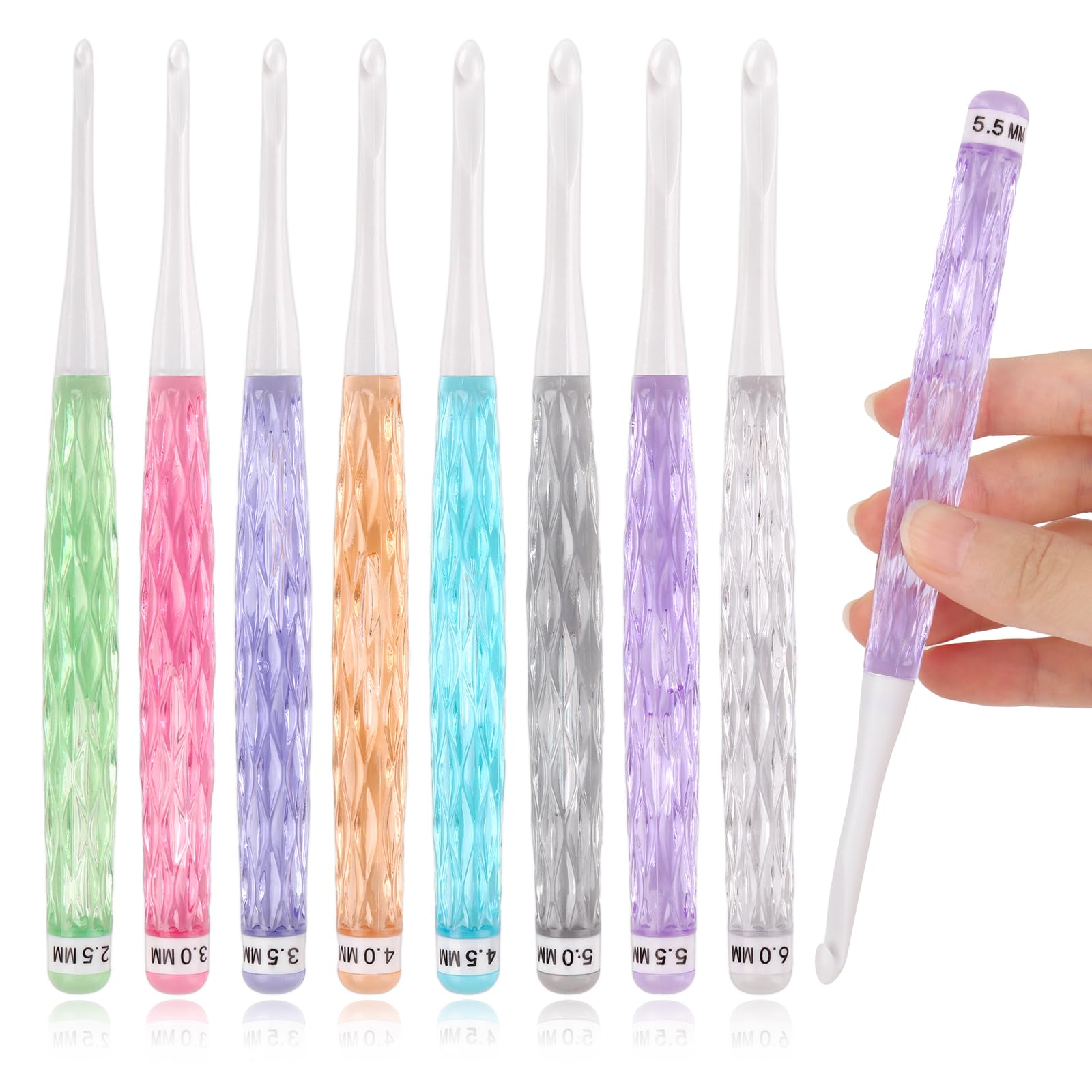 8Pcs/set Color Crochet Hook Ki - Crochet Hook Set ulasan dan harga