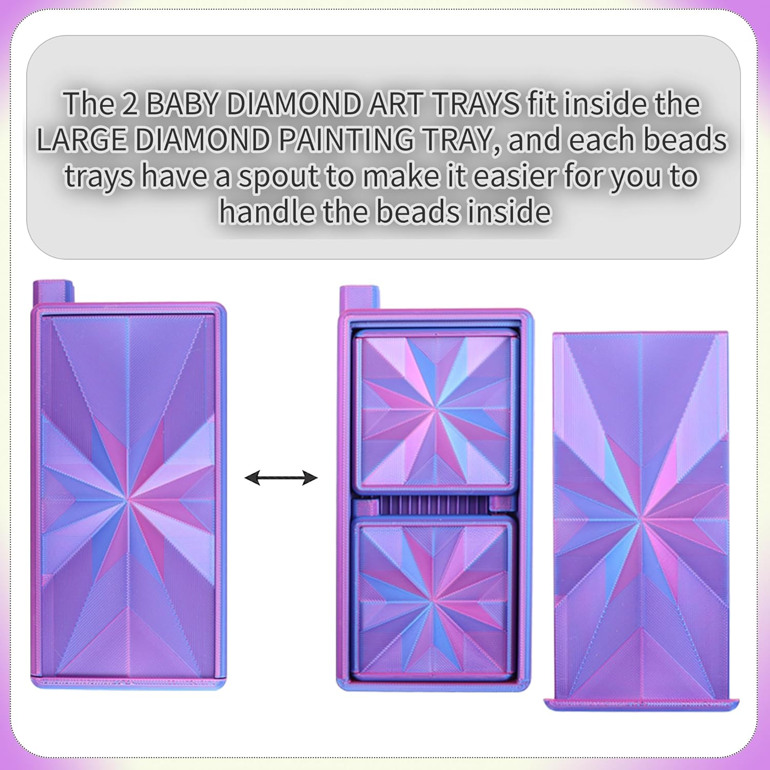 3 in 1 Diamond Art Trays With  - Art Craft Board ulasan dan harga